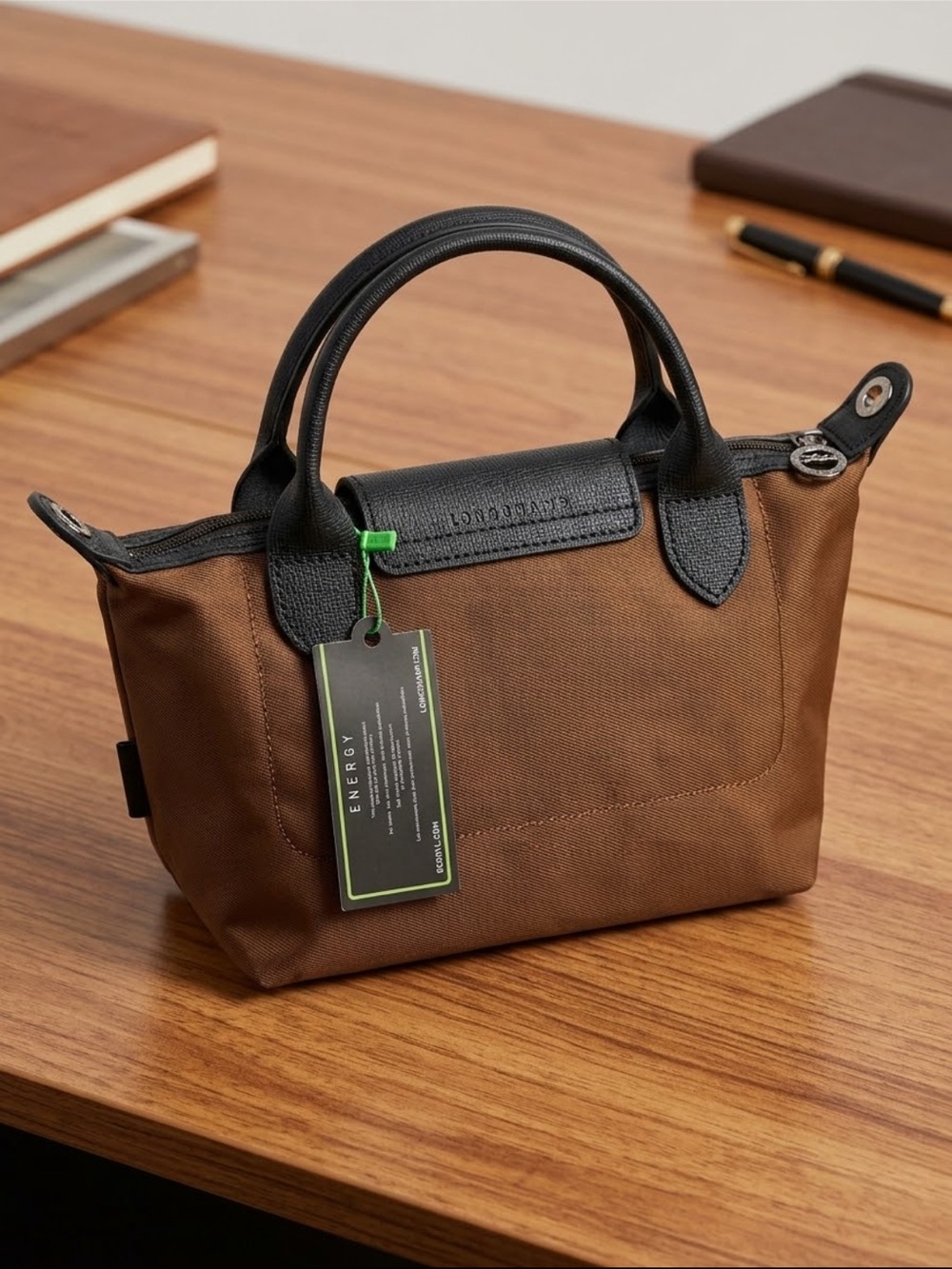 Longchamp Le Pliage XS Top Handle Bag chocolate brown mini energy - Picture 4 of 4